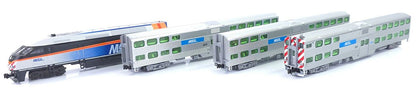 106-8701-DCC MP36PH Chicago Metra Bi-Level Train Pack - DCC-Fitted