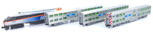 106-8701-DCC MP36PH Chicago Metra Bi-Level Train Pack - DCC-Fitted