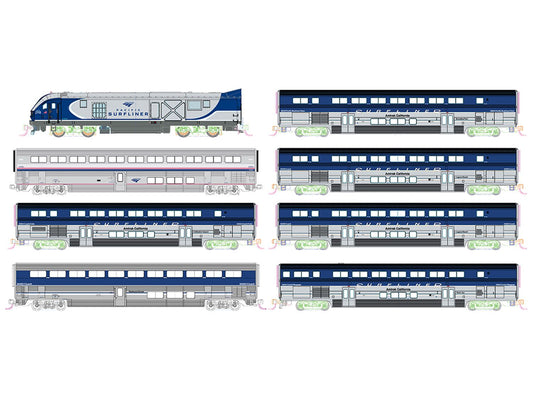 Amtrack SC-44 Surfliner 8 Car Train Pack