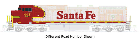 176-3516-DCC C44-9W EMD BNSF Warbonnet 667 - DCC-Fitted