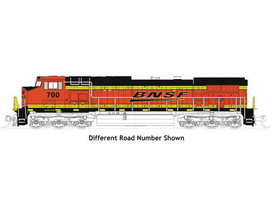 176-3518-DCC C44-9W EMD BNSF Swoosh 796 - DCC-Fitted
