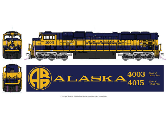 176-6412-DCC EMD SD70MAC Alaska Railroad 100yrs 4328 - DCC-Fitted