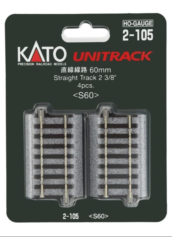 2-105 Unitrack (S60) Straight Track 60mm 4pcs
