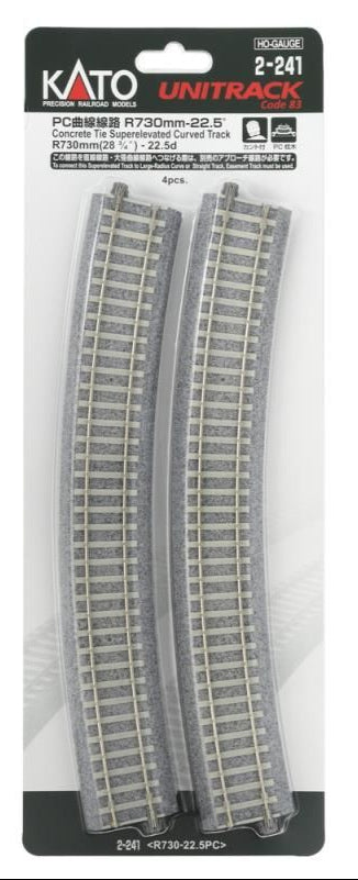 Unitrack (R730-22.5PC) CS Curved Track 22.5 Degree 4pcs