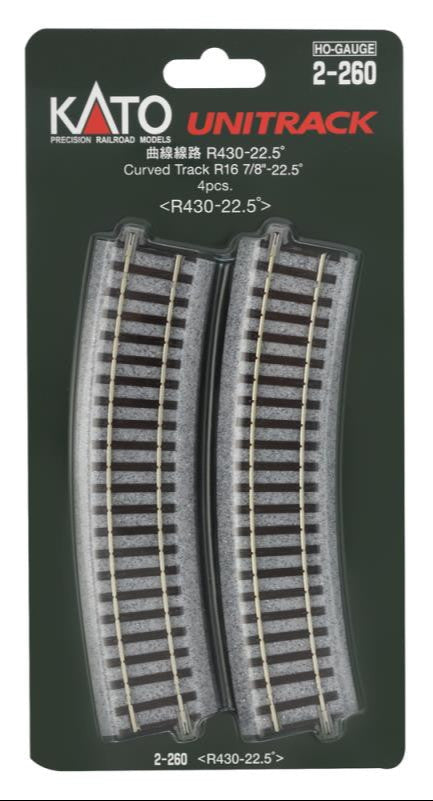 Unitrack (R430-22.5) Curved Track 22.5 Degree 4pcs
