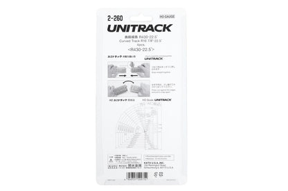 Unitrack (R430-22.5) Curved Track 22.5 Degree 4pcs