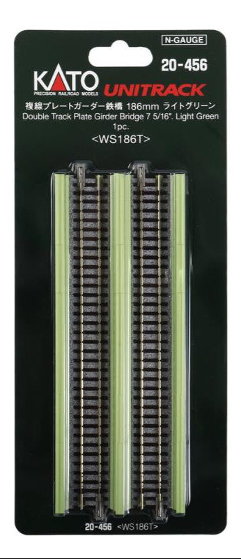 Kato 20-456 Double Track Plate Bridge 186mm Light Green