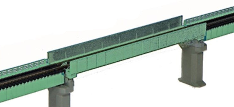 Unitrack (S124T) Straight Plate Girder Bridge L/Green 124mm