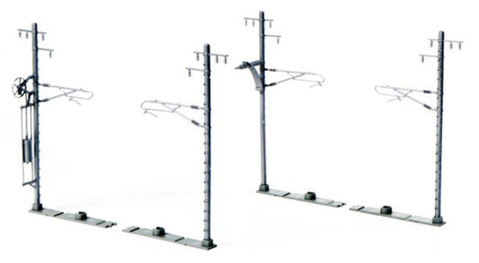 23-066-2 Single Track Catenary Mast Silver (20 Pack)