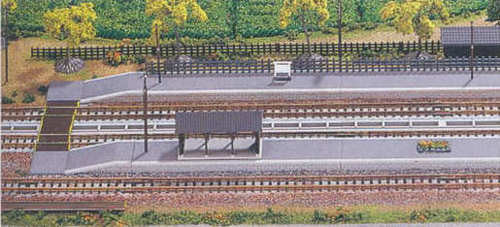 Rural Straight Station Platforms Set (Pre-Built)