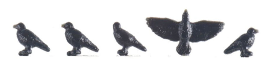 Kato 24-714 Crows (5) Figure Set – Rails