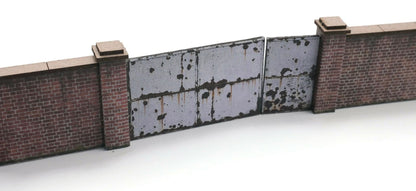 OO 6ft Industrial Brick Wall And Gates Model Kit