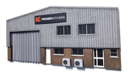OO Low Relief Modern Industrial Unit Model Kit