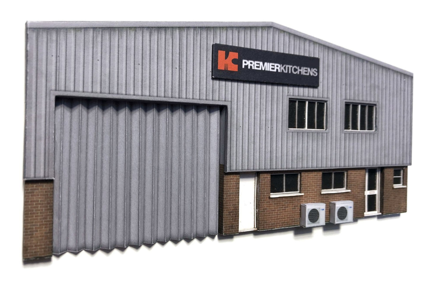 OO Low Relief Modern Industrial Unit Model Kit