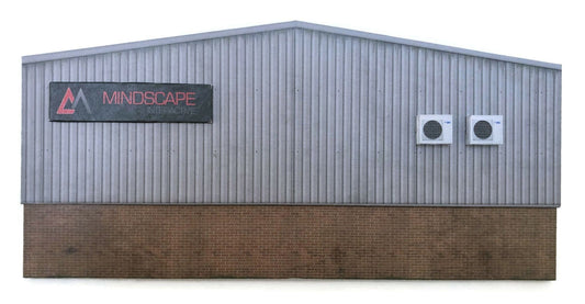 OO Low Relief Modern Industrial Unit Rear Wall Model Kit