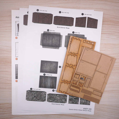 OO Small Brick/Stone Lineside Huts/Sheds (Pack of 2) Model Kit