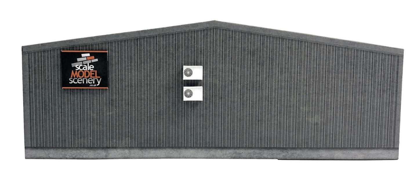 Low Relief Small Modern Industrial Unit End Wall Model Kit