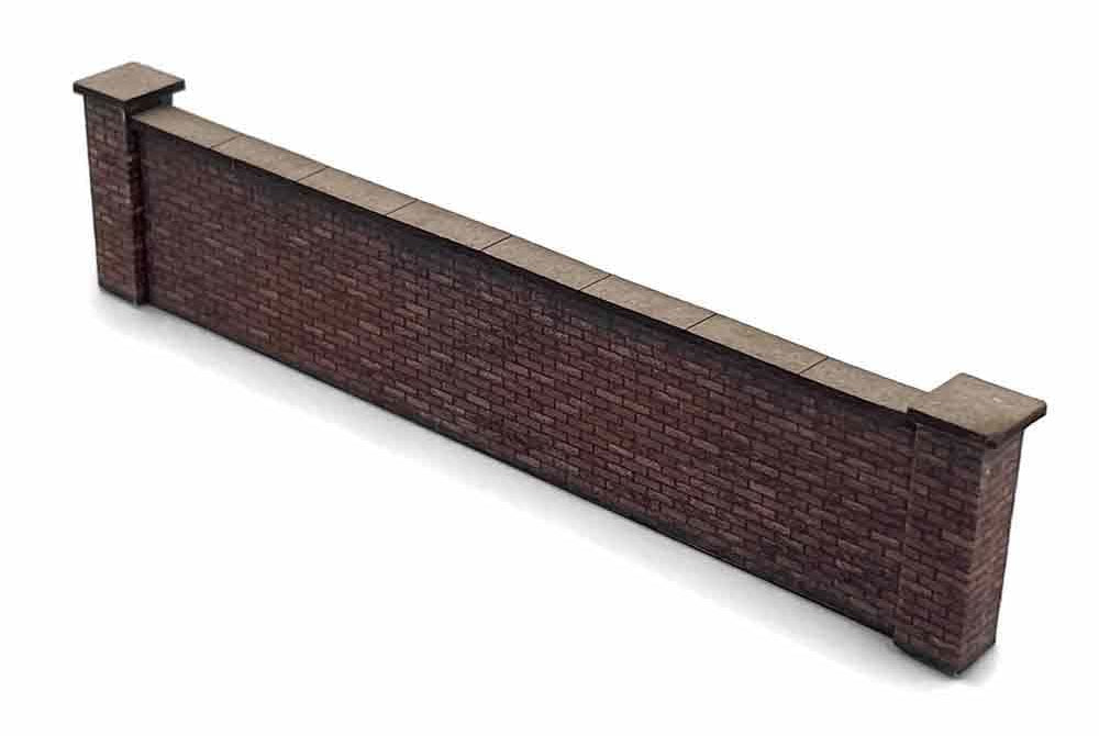 Model Bricks 5 Scale Model Scenery KX107B 5ft Modular Industrial Red Brick – Rails