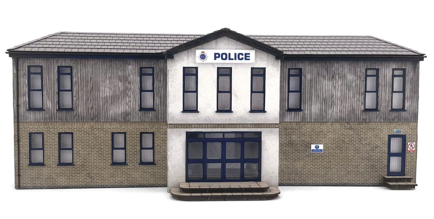 Low Relief Police Station Model Kit