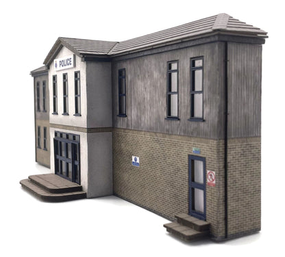 Low Relief Police Station Model Kit