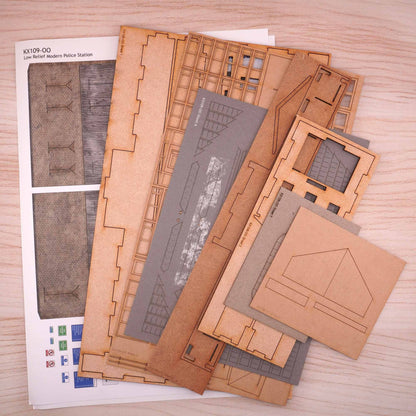 Low Relief Police Station Model Kit