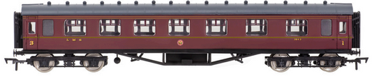 4P-010-502 60ft Stanier Corridor Composite 3947 LMS Lined Maroon