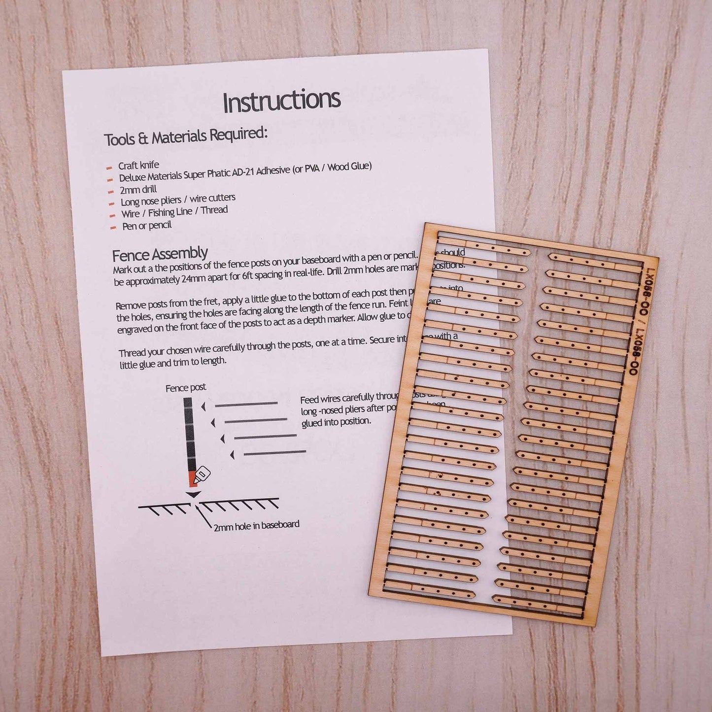 OO/HO 4ft Fence Posts (pre-drilled) Model Kit