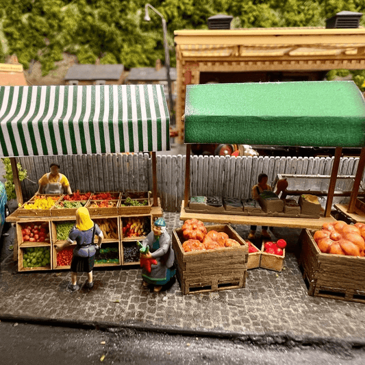 Market Stalls (Pack of 4) Model Kit
