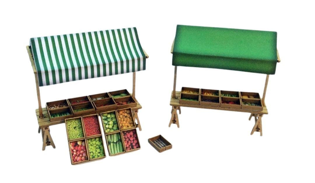 Market Stalls (Pack of 4) Model Kit