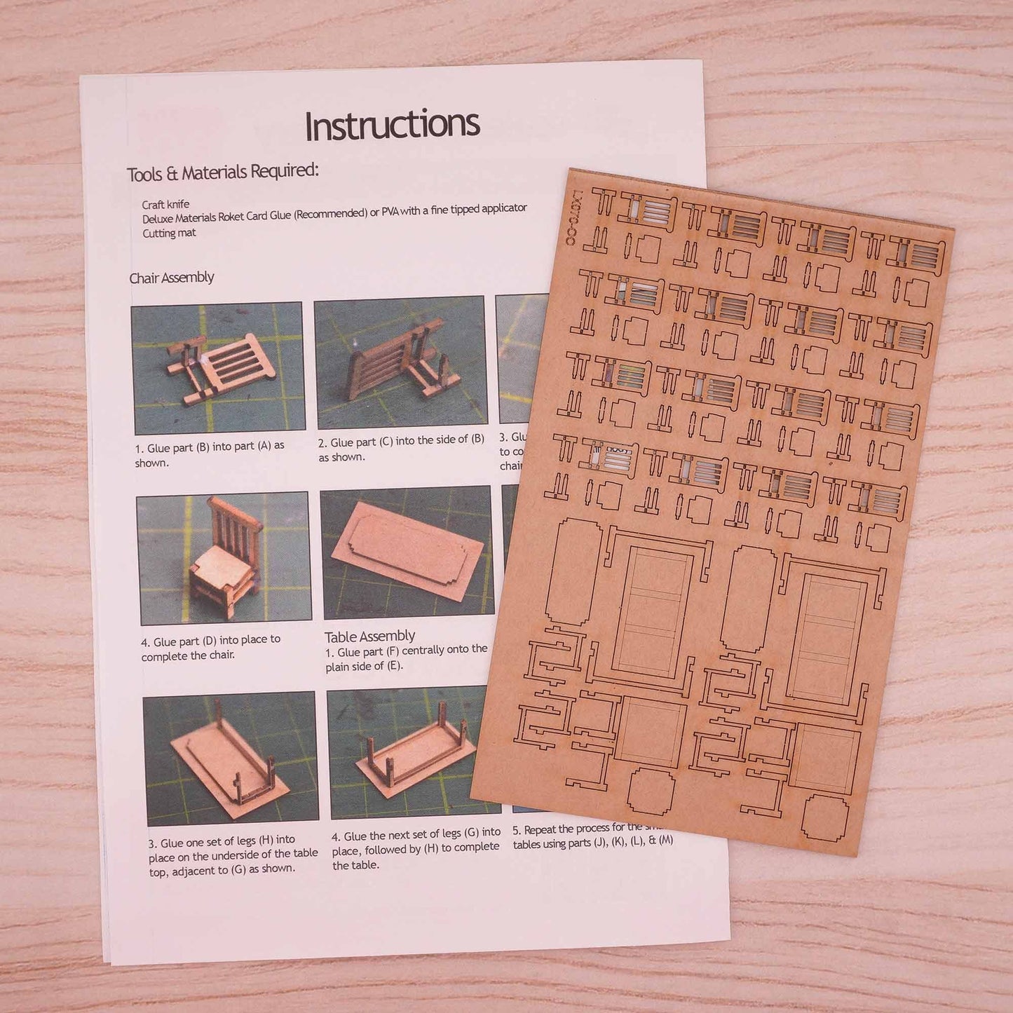 Tables & Chairs Model Kit