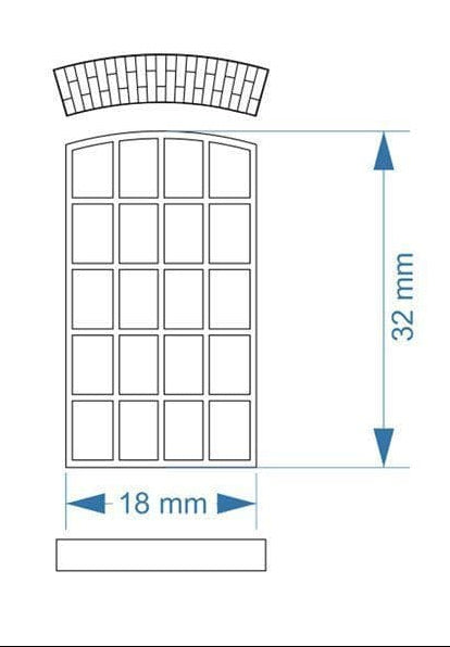 Arched Top Industrial Windows Model Kit