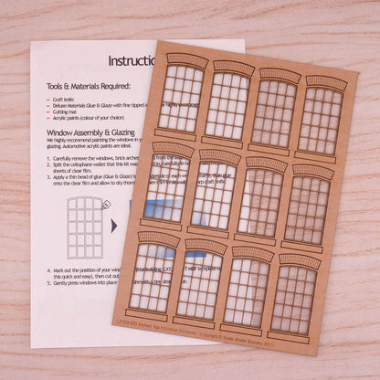 Arched Top Industrial Windows Model Kit