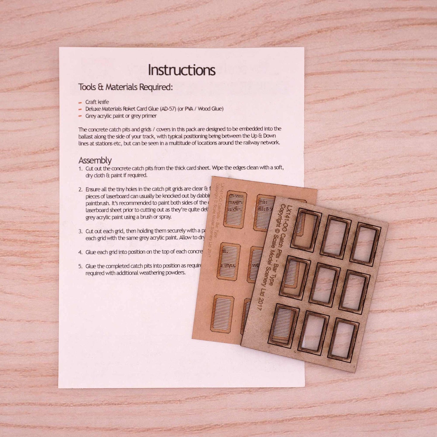 Laser Cut Drainage Catchpits Bar Type Model Kit