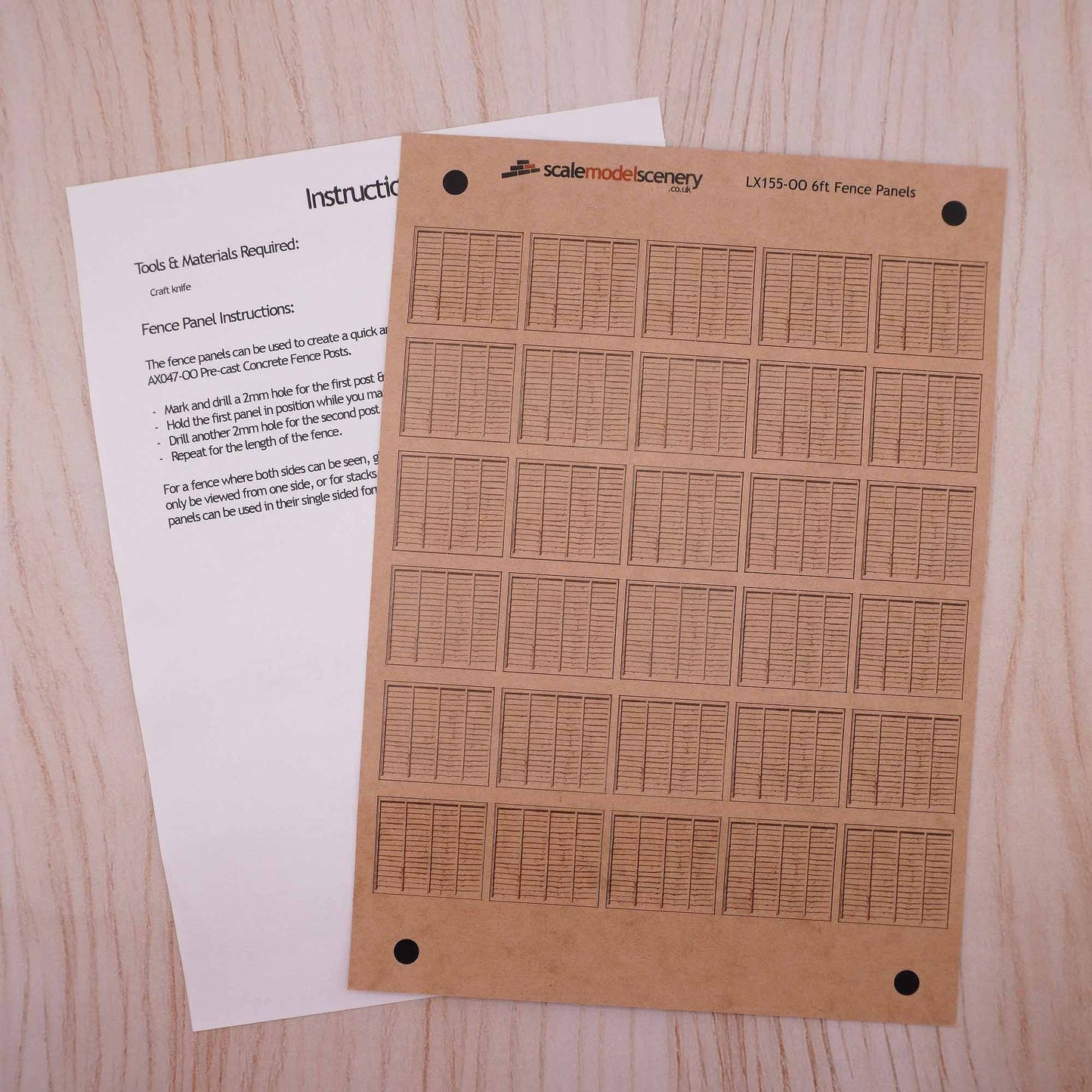 OO/HO 6ft Fence Panels Model Kit