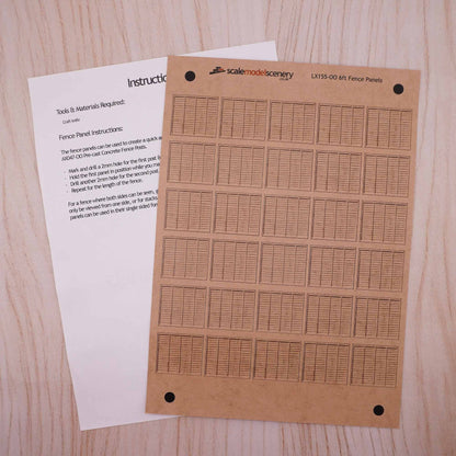 OO/HO 6ft Fence Panels Model Kit