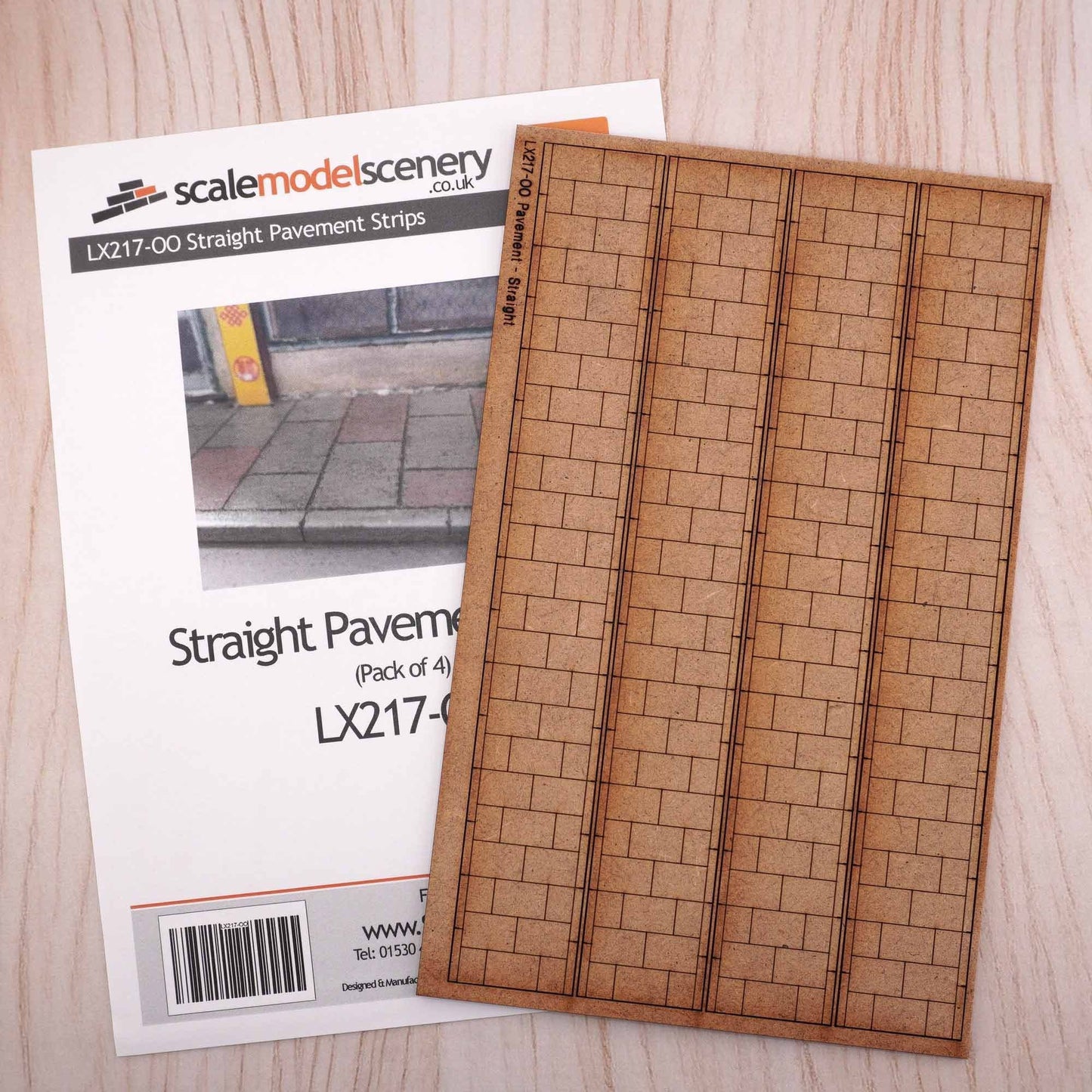 Laser Cut MDF Pavement Strips Model Kit