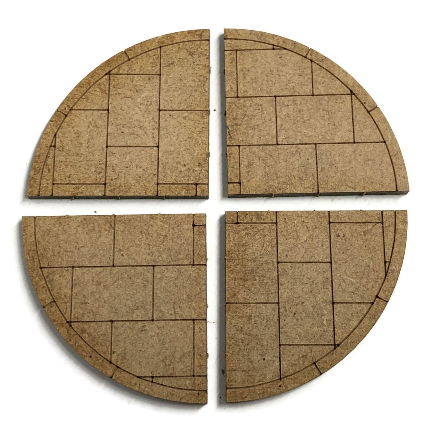 Laser Cut MDF 90 Degree Pavement Corners Model Kit