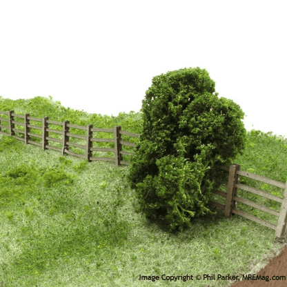 OO/HO 4ft Post & Rail Fencing (Natural Wood) Model Kit