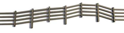OO/HO 4ft Post & Rail Fencing (Natural Wood) Model Kit