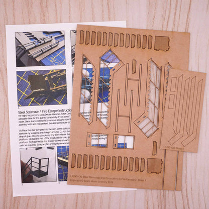 Laser Cut Steel Staircase / Fire Escape Model Kit