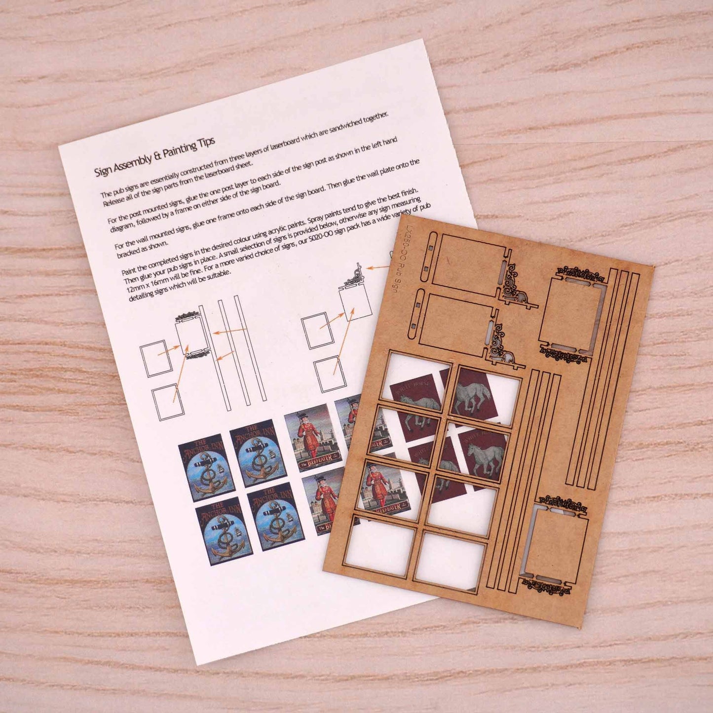 OO/HO Pub Signs Model Kit