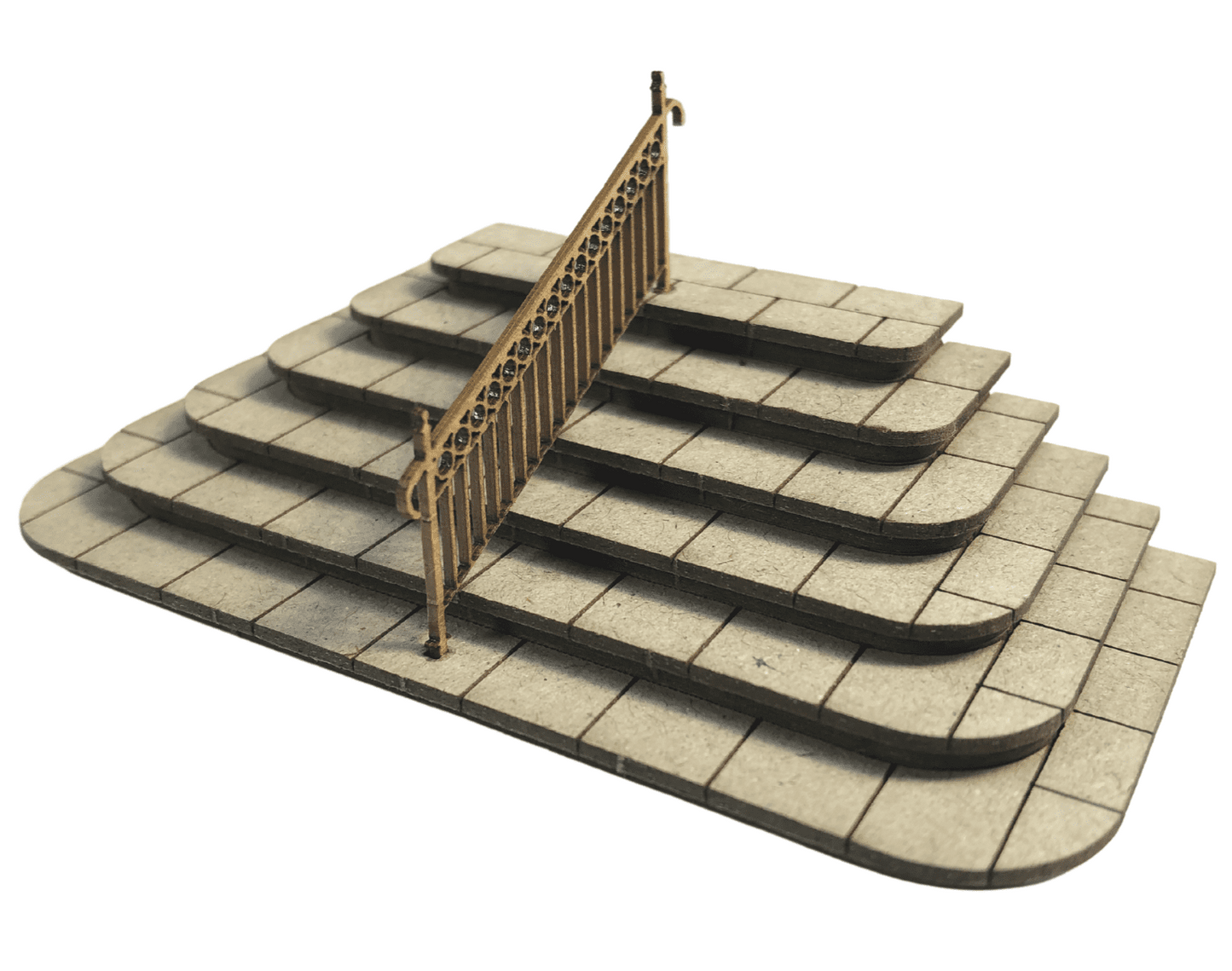 Scale Model Scenery LX333 Platform Steps With Decorative – Rails