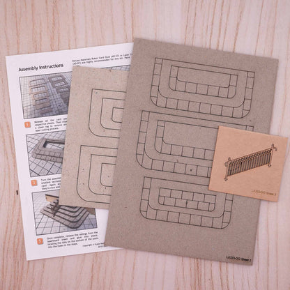 Platform Steps With Decorative Railings Model Kit