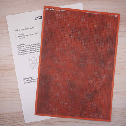 OO/HO Pre-Weathered Terracotta Roof Tiles Model Kit