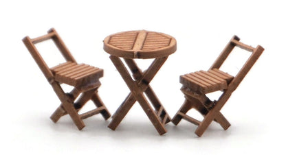 Wooden Bistro Tables & Chairs Model Kits