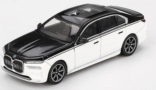 MGT00959-R BMW i7 xDrive60 Alpine White/Black Sapphire (RHD)