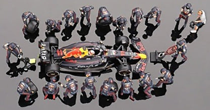 MGTS0008 Red Bull RB18 S.Perez 2022 Abu Dhabi GP Pit Crew Set Ltd Ed. (Inc.Car)