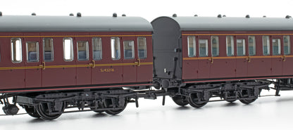 BR Mk1 57' Non-Gangway Coach - S - Lined Maroon  (Low position) M46069