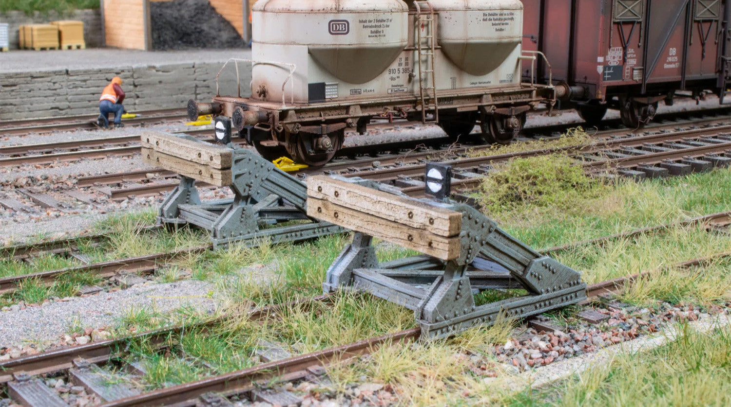 Noch N13902 Buffer Stop 3D Mini 2pcs Pre Built Rails noch-n13902-buffer-stop-3d-mini-2pcs-pre-built-rails