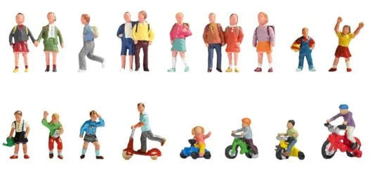 N16115 HO Scale Children (19) XL Figure Set